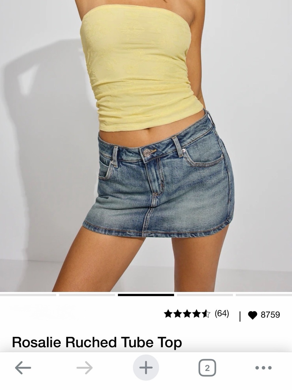 Garage Rosalie Ruched Tube Top